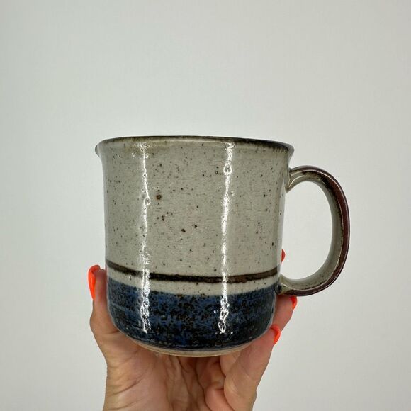 Otagiri Mariner Stoneware Creamer From Japan, Vintage Blue Otagiri Small Pitcher - Picture 3 of 6